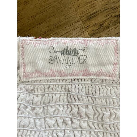 SweetHoney (Whim & Wander) OC Tiny Dancer Sleeveless Floral Dress Red Cream 4T - Picture 6 of 11